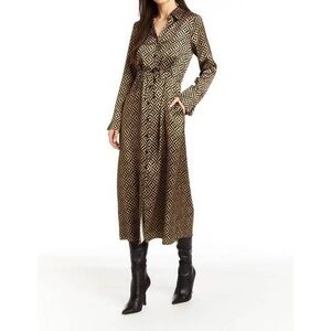 DREW Dawn Geometric Patterned Long Sleeve Dress NWT $308